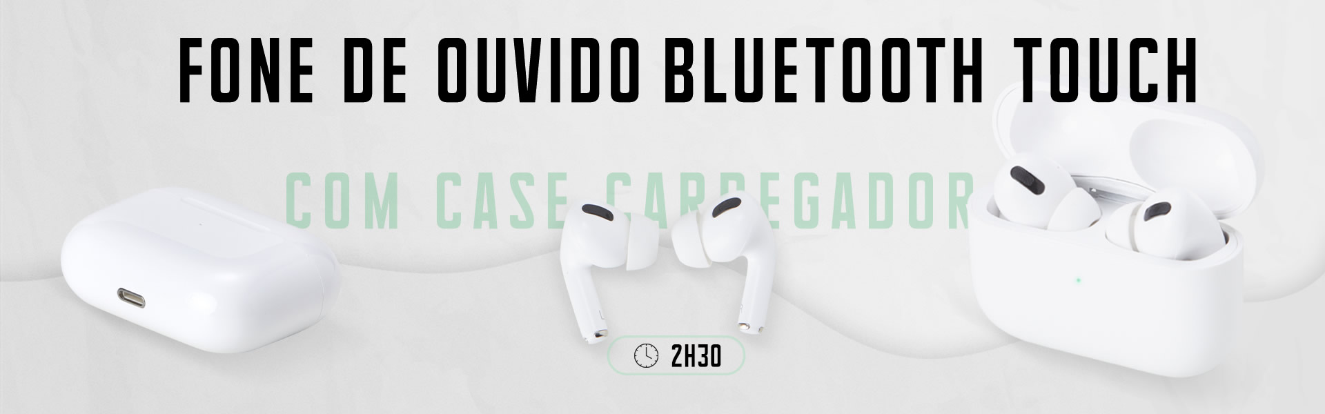 Fone de ouvido bluetooth touch